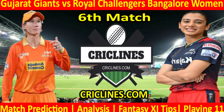 Today Match Prediction-GGW vs RCBW-WPL T20 2023-6th Match-Dream11-Who Will Win