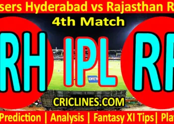 Today Match Prediction-SRH vs RR-IPL T20 2023-4th Match-Dream11-Who Will Win