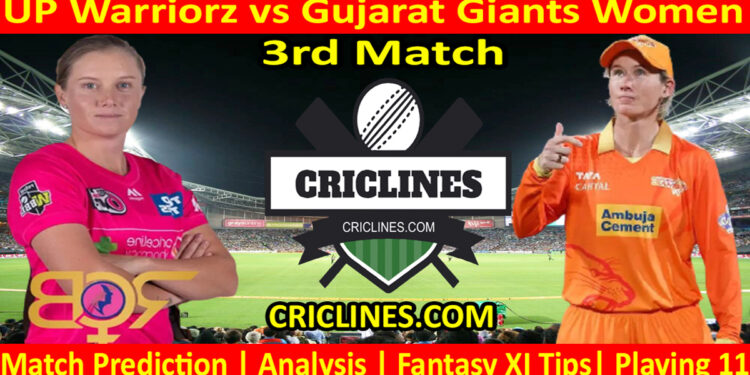 Today Match Prediction-UPW vs GGW-WPL T20 2023-3rd Match-Dream11-Who Will Win