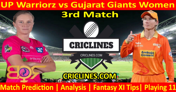 Today Match Prediction-UPW vs GGW-WPL T20 2023-3rd Match-Dream11-Who Will Win