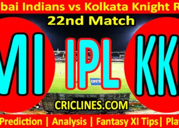 Today Match Prediction-MI vs KKR-IPL T20 2023-22nd Match-Dream11-Who Will Win