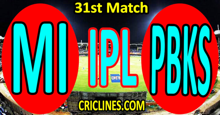 Today Match Prediction-Mumbai Indians vs Punjab Kings-IPL T20 2023-31st Match-Dream11-Who Will Win