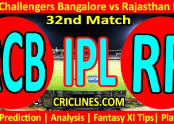Today Match Prediction-RCB vs RR-IPL T20 2023-32nd Match-Dream11-Who Will Win