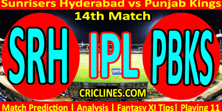 Today Match Prediction-SRH vs PBKS-IPL T20 2023-14th Match-Dream11-Who Will Win