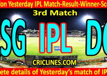 Who Won Yesterday IPL 3rd Match-LSG vs DC-Result-Winner-Scorecard