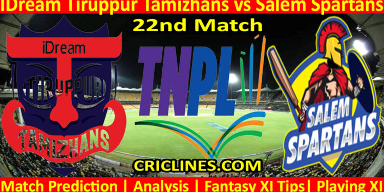 Today Match Prediction-ITT vs SS-TNPL T20 2023-22nd Match-Who Will Win