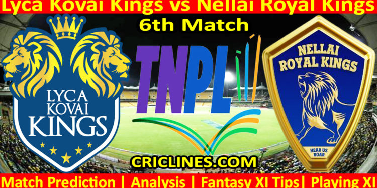 Today Match Prediction-LKK vs NRK-TNPL T20 2023-6th Match-Who Will Win