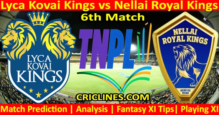 Today Match Prediction-LKK vs NRK-TNPL T20 2023-6th Match-Who Will Win