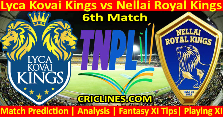 Today Match Prediction-LKK vs NRK-TNPL T20 2023-6th Match-Who Will Win