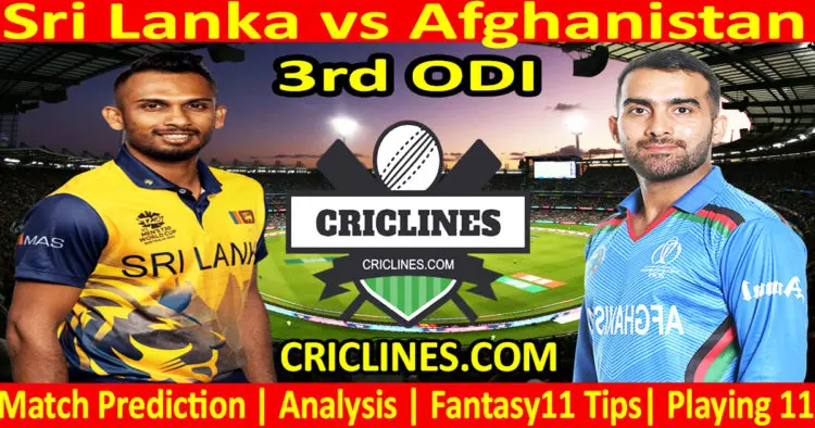 Today Match Prediction-SL vs AFG-Dream11-3rd ODI-2023-Who Will Win