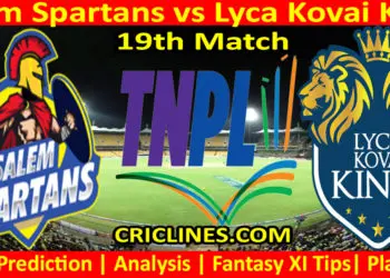Today Match Prediction-SS vs LKK-TNPL T20 2023-19th Match-Who Will Win