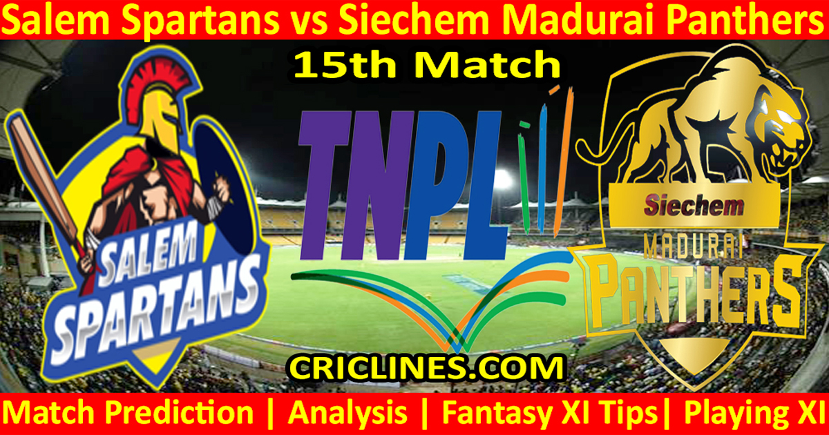 Today Match Prediction-SS vs SMP-TNPL T20 2023-15th Match-Who Will Win