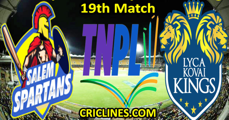 Today Match Prediction-Salem Spartans vs Lyca Kovai Kings-TNPL T20 2023-19th Match-Who Will Win
