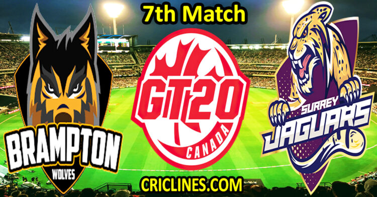 Today Match Prediction-Brampton Wolves vs Surrey Jaguars-Dream11-GT20-2023-7th Match-Who Will Win