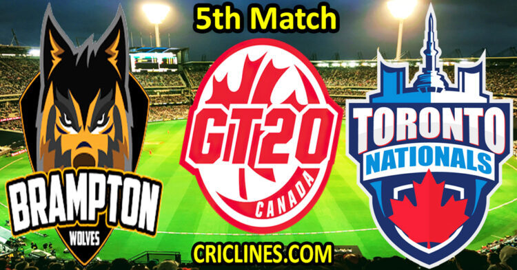Today Match Prediction-Brampton Wolves vs Toronto Nationals-Dream11-GT20-2023-5th Match-Who Will Win