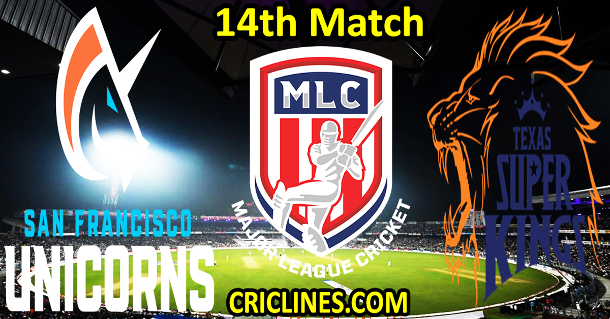 Today Match Prediction-San Francisco Unicorns vs Texas Super Kings-MLC T20 2023-14th Match-Who Will Win