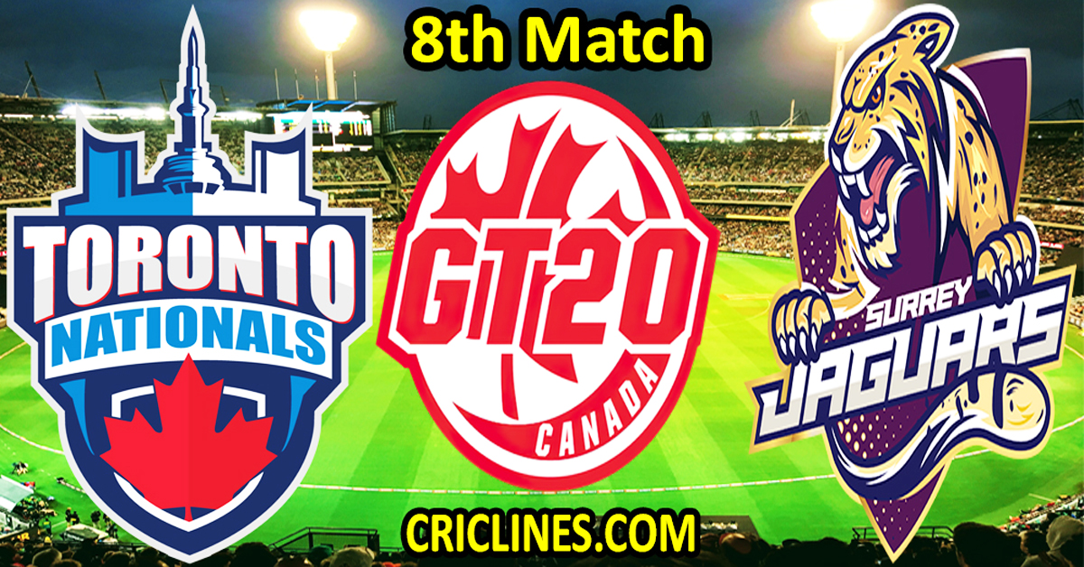 Today Match Prediction-Toronto Nationals vs Surrey Jaguars-Dream11-GT20-2023-8th Match-Who Will Win