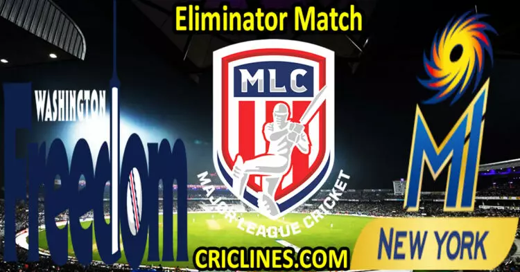 Today Match Prediction-Washington Freedom vs MI New York-MLC T20 2023-Eliminator Match-Who Will Win