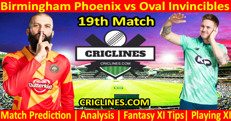 Today Match Prediction-BPX vs OVI-The Hundred League-2023-19th Match-Who Will Win