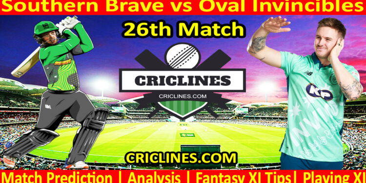 Today Match Prediction-STB vs OVI-The Hundred League-2023-26th Match-Who Will Win