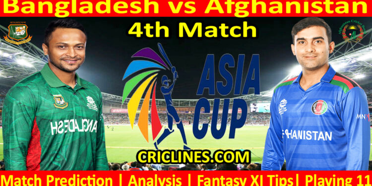 Today Match Prediction-BAN vs AFG-Asia Cup 2023-4th Match-Who Will Win