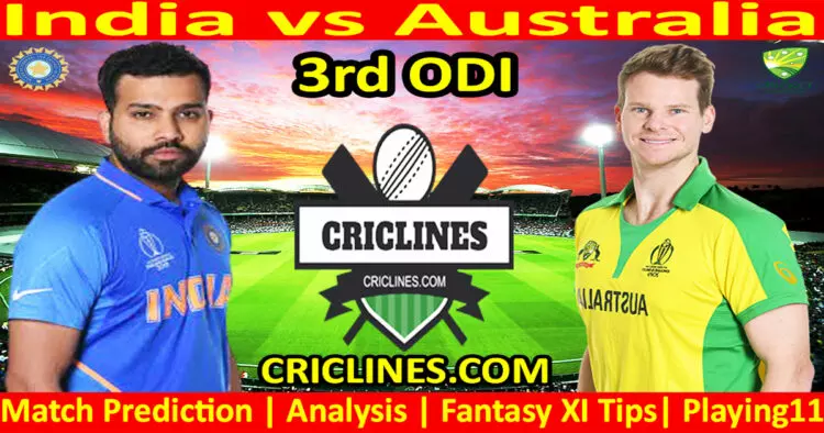 Today Match Prediction-IND vs AUS-Dream11-3rd ODI 2023-Who Will Win