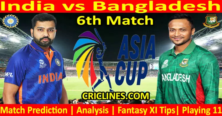 Today Match Prediction-IND vs BAN-Asia Cup 2023-6th Super Fours Match-Who Will Win