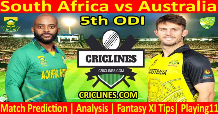 Today Match Prediction-SA vs AUS-Dream11-5th ODI Match-2023-Who Will Win