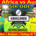 Today Match Prediction-SA vs AUS-Dream11-5th ODI Match-2023-Who Will Win