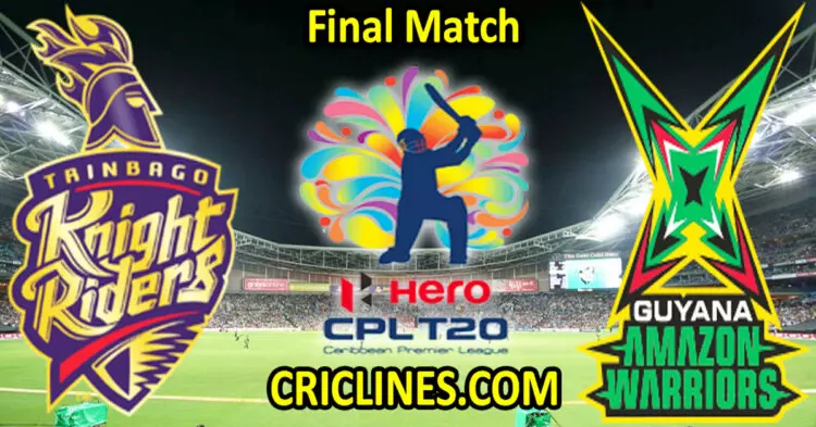 Today Match Prediction-Trinbago Knight Riders vs Guyana Amazon Warriors-CPL T20 2023-Final Match-Who Will Win