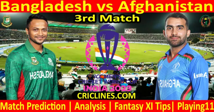 Today Match Prediction-BAN vs AFG-ODI Cricket World Cup 2023-3rd Match-Who Will Win