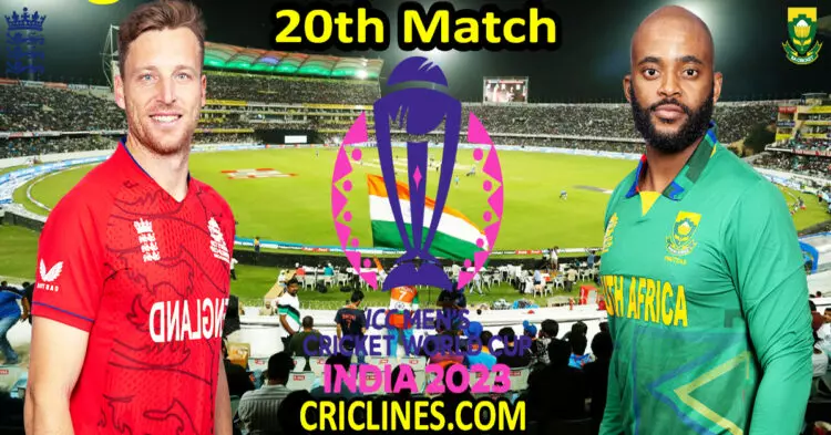 Today Match Prediction-ENG vs SA-ODI Cricket World Cup 2023-20th Match-Who Will Win