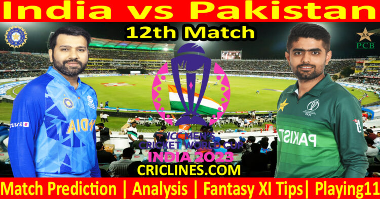 Today Match Prediction-IND vs PAK-ODI Cricket World Cup 2023-12th Match-Who Will Win