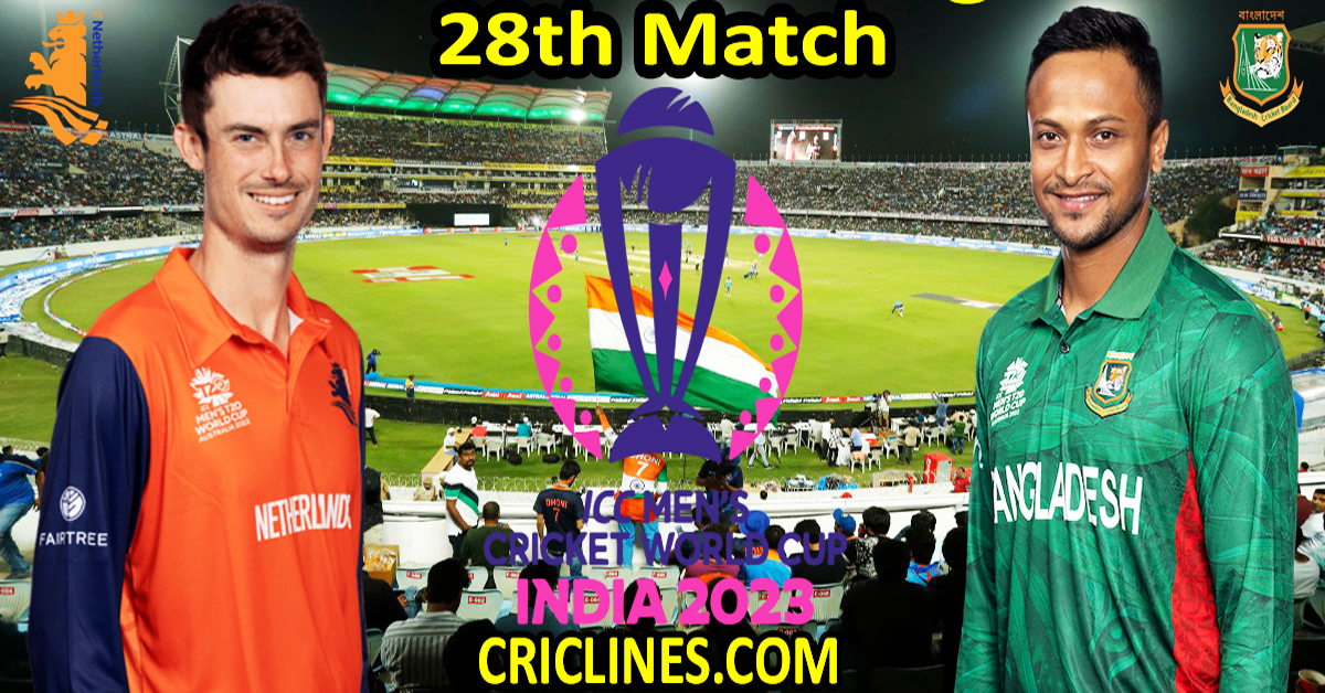 Today Match Prediction-NET vs BAN-ODI Cricket World Cup 2023-28th Match-Who Will Win