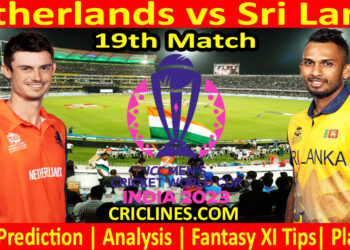 Today Match Prediction-Netherlands vs Sri Lanka-ODI Cricket World Cup 2023-19th Match-Who Will Win