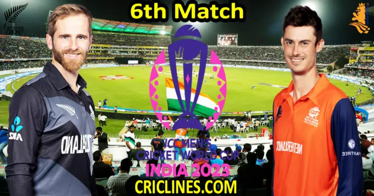 Today Match Prediction-New Zealand vs Netherlands-ODI Cricket World Cup 2023-6th Match-Who Will Win