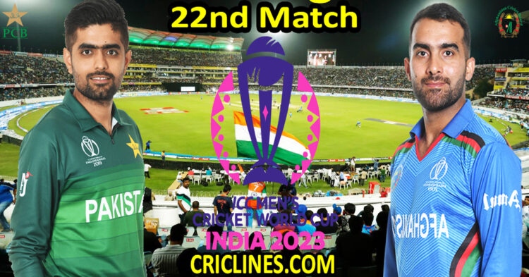 Today Match Prediction-PAK vs AFG-ODI Cricket World Cup 2023-22nd Match-Who Will Win