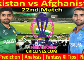 Today Match Prediction-Pakistan vs Afghanistan-ODI Cricket World Cup 2023-22nd Match-Who Will Win