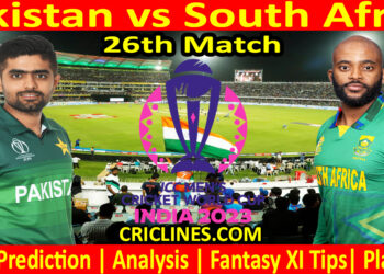 Today Match Prediction-Pakistan vs South Africa-ODI Cricket World Cup 2023-26th Match-Who Will Win