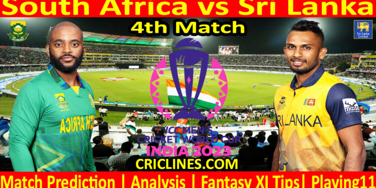 Today Match Prediction-SA vs SL-ODI Cricket World Cup 2023-4th Match-Who Will Win