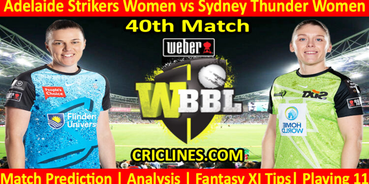 Today Match Prediction-ADSW vs SYTW-WBBL T20 2023-40th Match-Who Will Win