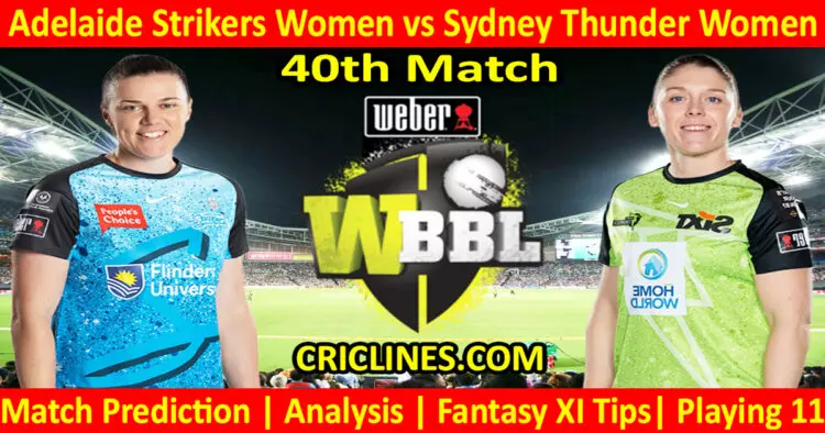 Today Match Prediction-ADSW vs SYTW-WBBL T20 2023-40th Match-Who Will Win