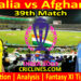 Today Match Prediction-Australia vs Afghanistan-ODI Cricket World Cup 2023-39th Match-Who Will Win