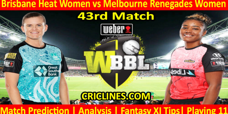 Today Match Prediction-BBHW vs MLRW-WBBL T20 2023-43rd Match-Who Will Win