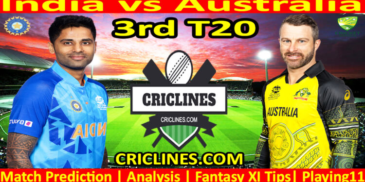 Today Match Prediction-IND vs AUS-Dream11-3rd T20 2023-Who Will Win