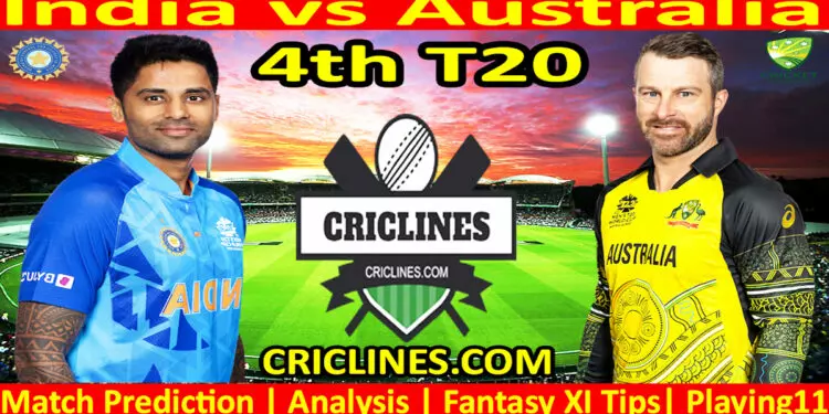 Today Match Prediction-IND vs AUS-Dream11-4th T20 2023-Who Will Win