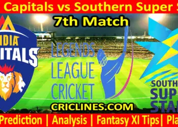 Today Match Prediction-India Capitals vs Southern Super Stars-Dream11-Legend League 2023-LLC T20-7th Match-Who Will Win