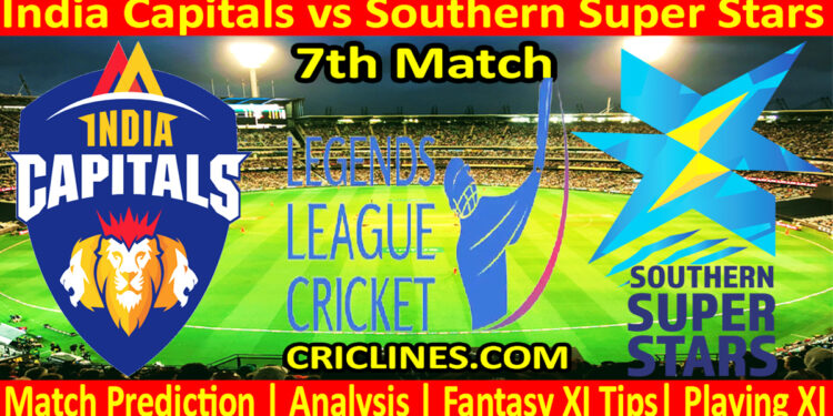 Today Match Prediction-India Capitals vs Southern Super Stars-Dream11-Legend League 2023-LLC T20-7th Match-Who Will Win