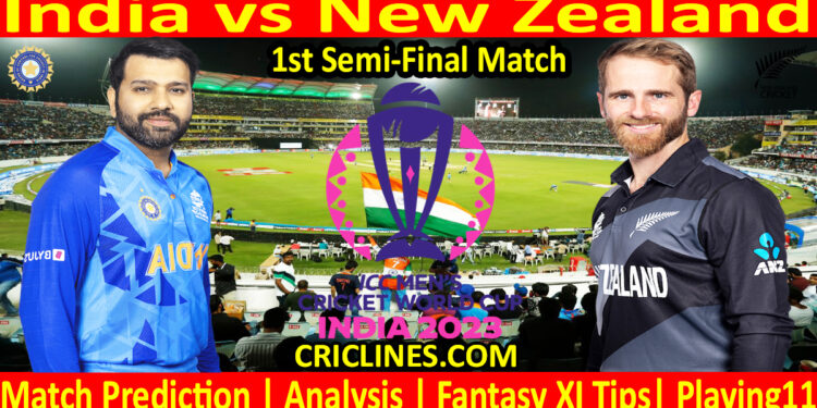 Today Match Prediction-India vs New Zealand-ODI Cricket World Cup 2023-1st Semi-Final Match-Who Will Win