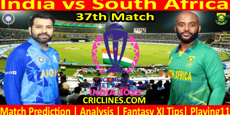 Today Match Prediction-India vs South Africa-ODI Cricket World Cup 2023-37th Match-Who Will Win